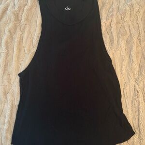 ALO Yoga Black Sleeveless Muscle Tee